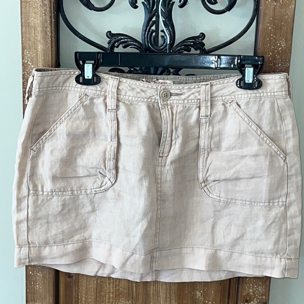 Lucky Brand linen mini skirt